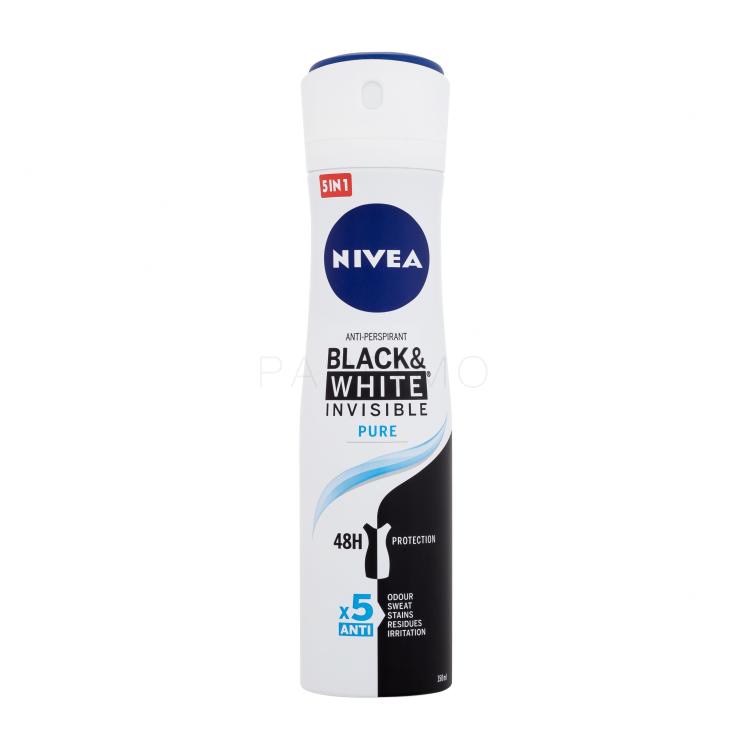Nivea Black &amp; White Invisible Pure 48h Antiperspirant za žene 150 ml