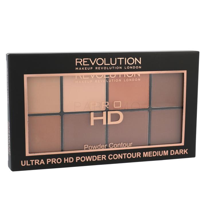 Makeup Revolution London Ultra Pro HD Powder Contour Palette Paleta za konturiranje za žene 20 g Nijansa Medium Dark
