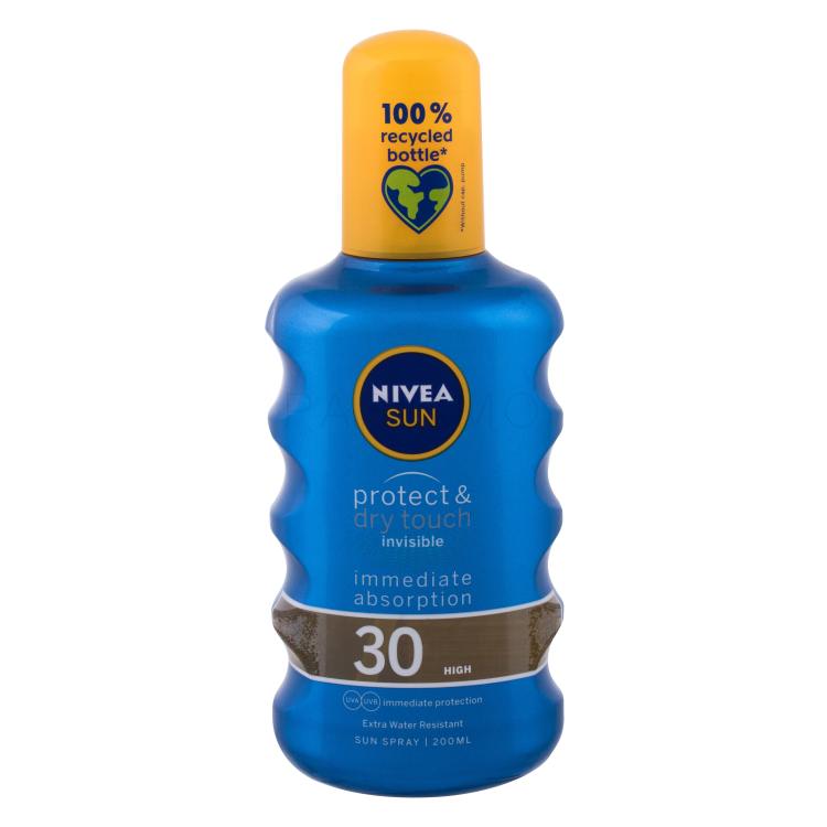 Nivea Sun Protect &amp; Dry Touch Invisible Spray SPF30 Proizvod za zaštitu od sunca za tijelo 200 ml
