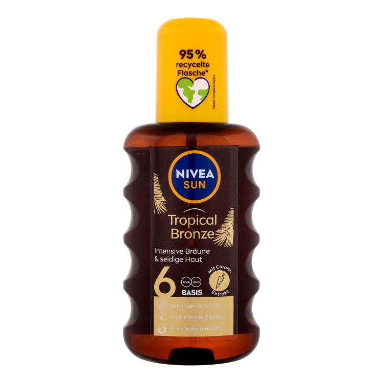 Nivea Sun Tropical Bronze Oil Spray SPF6 Proizvod za zaštitu od sunca za tijelo 200 ml