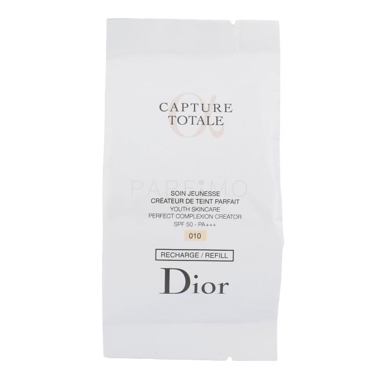 Christian Dior Capture Totale Dreamskin Moist &amp; Perfect Cushion SPF50+ Puder za žene punilo 15 g Nijansa 010 tester
