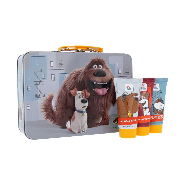 Universal The Secret Life Of Pets Poklon set gel za tuširanje  50 ml + šampon &amp; balzam 2u1 50 ml + 50 ml pjena za kupanje + naljepnica za nokte + metalni kovčeg