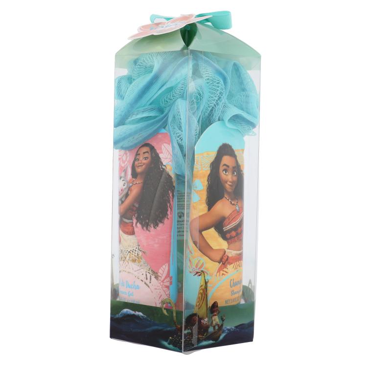 Disney Vaiana Poklon set gel za tuširanje 100 ml + losion za tijelo 100 ml + šampon 100 ml + spužva za tuširanje