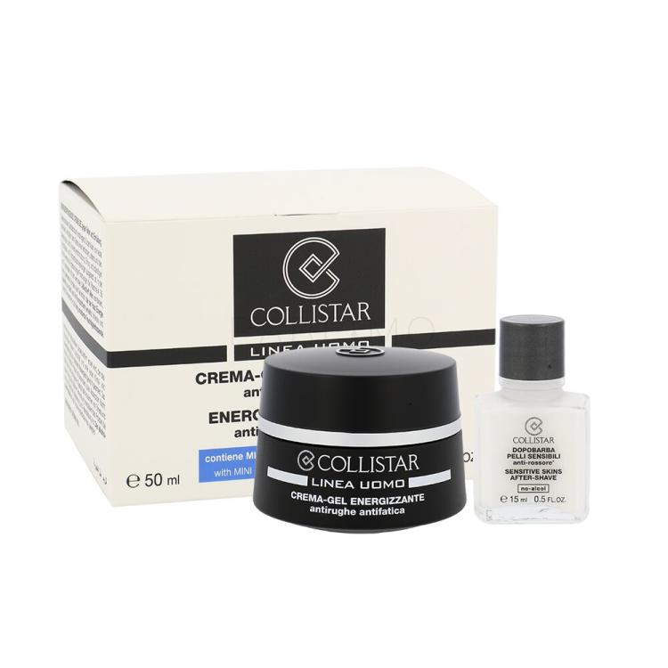 Collistar Men Energizing Cream-Gel Poklon set 50 ml Men Energizing Cream-Gel + 15 ml After-Shave Balm Sensitive Skin