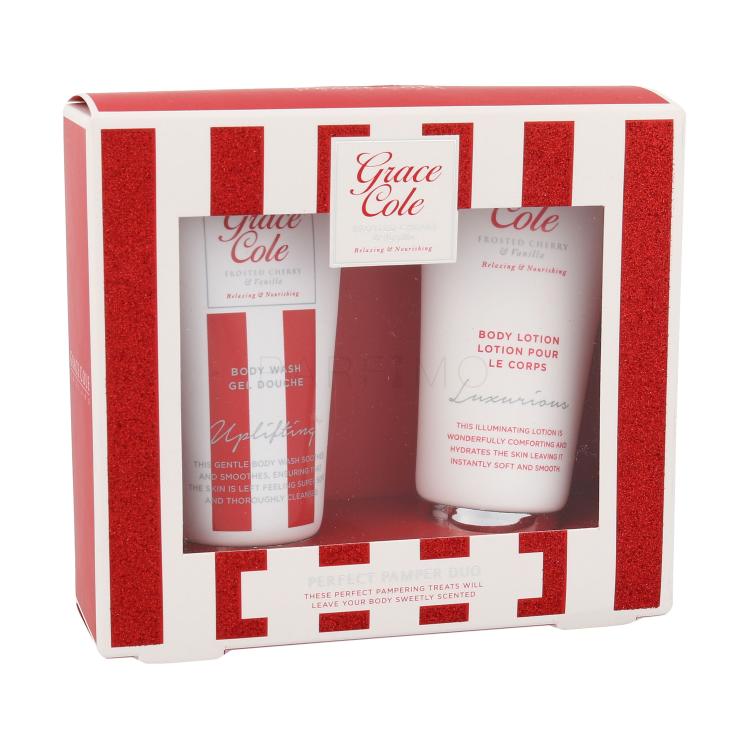 Grace Cole Frosted Cherry &amp; Vanilla Poklon set gel za tuširanje Uplifting 50 ml + losion za tijelo Luxurious 50 ml