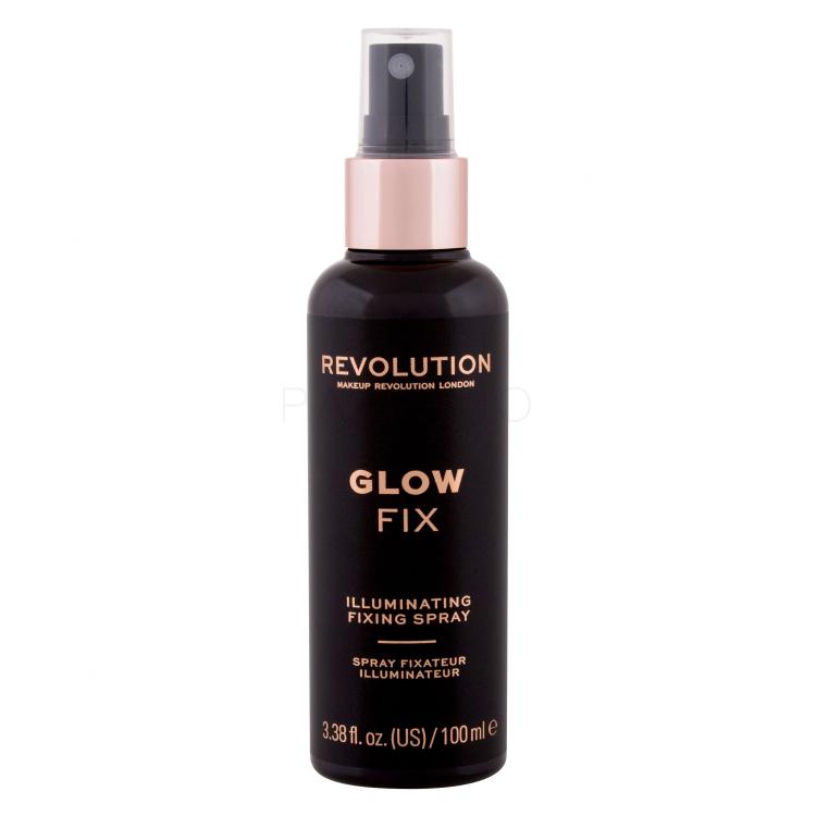 Makeup Revolution London Glow Fix Illuminating Fixing Spray Fiksatori šminke za žene 100 ml