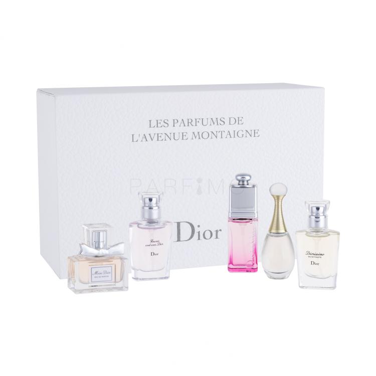 Christian Dior Mini Set 2 Poklon set Edp 5ml Miss Dior 2011 + Edt 7,5ml Addict Eau Fraiche 2012 + Edp 5ml Jadore + Edt 7,5ml Diorissimo + Edt 7,5ml Forever and Ever