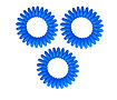Gumice za kosu BIFULL Profesional Bobbles Hair Band 3 kom Azul - modrá