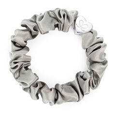 Gumice za kosu By Eloise London Silk Scrunchie Silver Heart 1 kom Moonlight