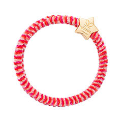 Gumice za kosu By Eloise London Velvet Gold Star 1 kom Pink Fizz
