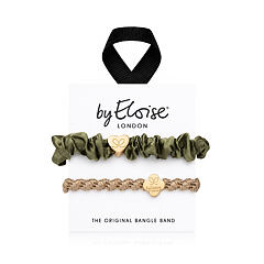 Gumice za kosu By Eloise London Set Gold & Olive 1 kom