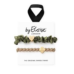 Gumice za kosu By Eloise London Set Gold & Olive 1 kom