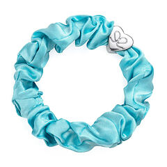 Gumice za kosu By Eloise London Silk Scrunchie Silver Heart 1 kom Turquoise