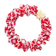 Gumice za kosu By Eloise London Silk Scrunchie Gold Heart 1 kom Red Leopard