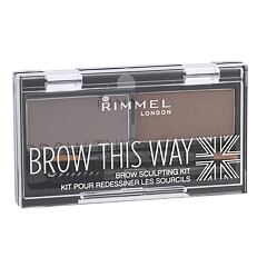 Paletica za obrve Rimmel London Brow This Way 2,4 g 002 Medium Brown