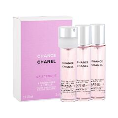Toaletna voda Chanel Chance Eau Tendre punilo 3x 20 ml 20 ml