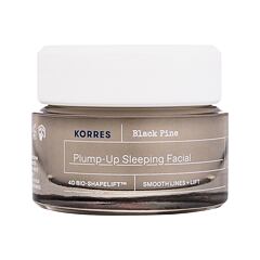 Noćna krema za lice Korres Black Pine Plump-Up Sleeping Facial 40 ml