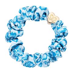 Gumice za kosu By Eloise London Silk Scrunchie Gold Heart 1 kom Blue Leopard