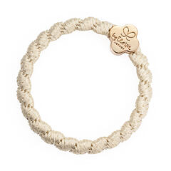 Gumice za kosu By Eloise London Woven Gold Quatrefoil 1 kom Cream White