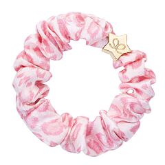 Gumice za kosu By Eloise London Silk Scrunchie Gold Star 1 kom Pink Leopard